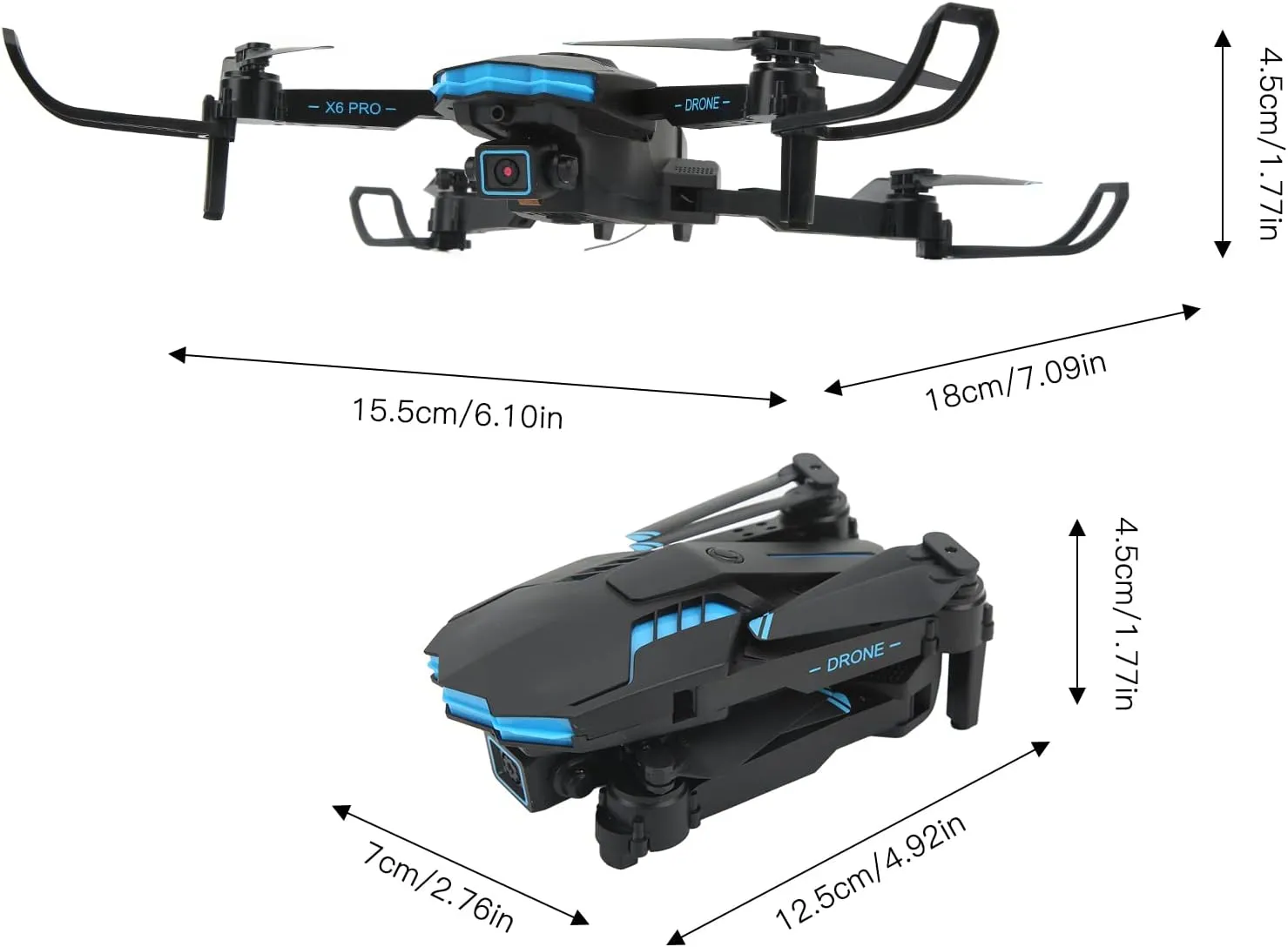 کوادکوپتر کنترلی مدل X6 Drone